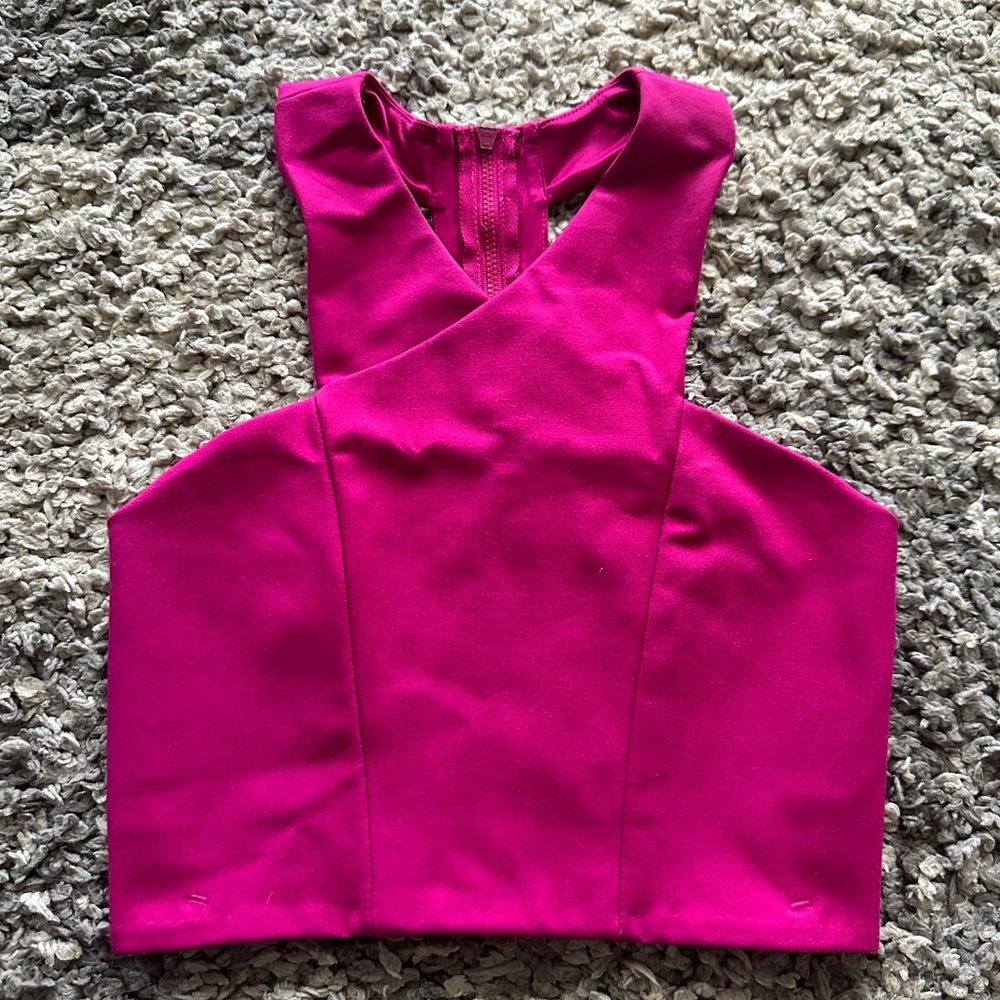 Fuchsia crop top